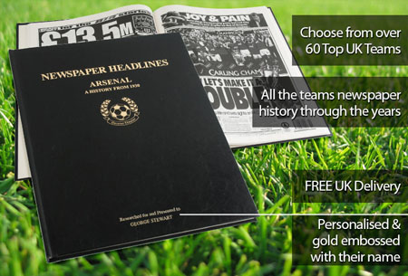 Personalised Arsenal Football Book