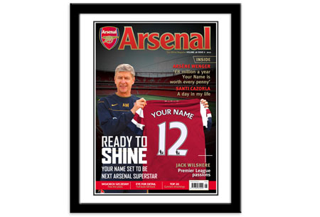 Personalised Arsenal Magazine Cover