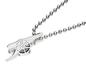 Stainless Steel Arsenal FC Canon Emblem Pendant And Ball Chain - 102397