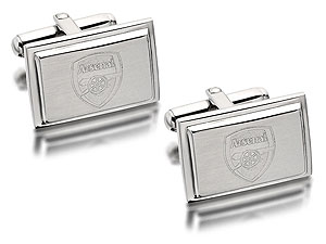 Stainless Steel Arsenal FC Crest Swivel Cufflinks - 102380