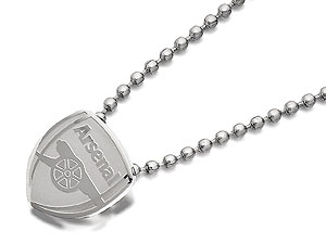 Stainless Steel Arsenal FC Shield Pendant And Chain - 102393