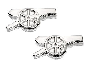Sterling Silver Arsenal FC Cannon Earrings  10mm - 102321