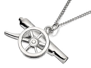Sterling Silver Arsenal FC Cannon Pendant And Chain - 102307
