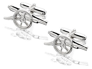 Sterling Silver Arsenal FC Cannon Swivel Cufflinks - 102348