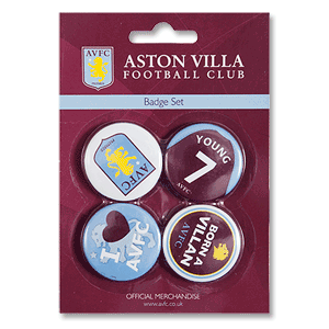 Aston Villa Button Badge Set