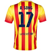 Barcelona Away Shirt 2013/14 - Kids with A.Song 17 printing