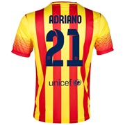 Barcelona Away Shirt 2013/14 - Kids with Adriano 21 printing
