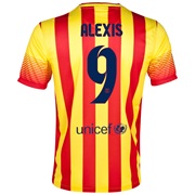 Barcelona Away Shirt 2013/14 - Kids with Alexis 9 printing