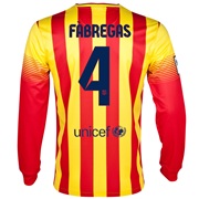 Barcelona Away Shirt 2013/14 - Long Sleeved with Fabregas 4 printing