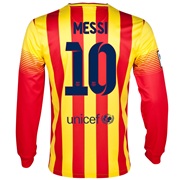 Barcelona Away Shirt 2013/14 - Long Sleeved with Messi 10 printing