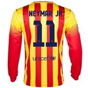 Barcelona Away Shirt 2013/14 - Long Sleeved with Neymar Jr 11 printing