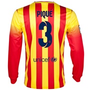 Barcelona Away Shirt 2013/14 - Long Sleeved with Pique 3 printing