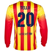 Barcelona Away Shirt 2013/14 - Long Sleeved with Tello 20 printing