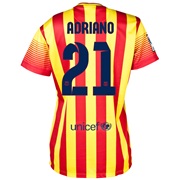 Barcelona Away Shirt 2013/14 - Womens with Adriano 21 printing