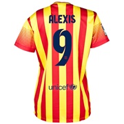 Barcelona Away Shirt 2013/14 - Womens with Alexis 9 printing