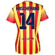 Barcelona Away Shirt 2013/14 - Womens with Mascherano 14 printing