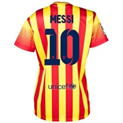 Barcelona Away Shirt 2013/14 - Womens with Messi 10 printing