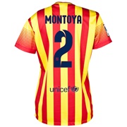 Barcelona Away Shirt 2013/14 - Womens with Montoya 2 printing