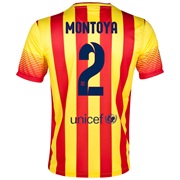 Barcelona Away Shirt 2013/14 with Montoya 2 printing