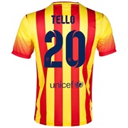 Barcelona Away Shirt 2013/14 with Tello 20 printing