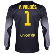 Barcelona Home Goalkeeper Shirt 2013/14 - Kids with V.Valdes 1 printing