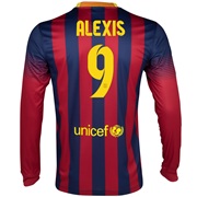 Barcelona Home Shirt 2013/14 - Long Sleeved with Alexis 9 printing