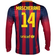 Barcelona Home Shirt 2013/14 - Long Sleeved with Mascherano 14 printing