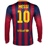 Barcelona Home Shirt 2013/14 - Long Sleeved with Messi 10 printing