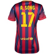 Barcelona Home Shirt 2013/14 - Womens with A.Song 17 printing