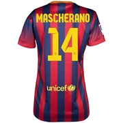 Barcelona Home Shirt 2013/14 - Womens with Mascherano 14 printing
