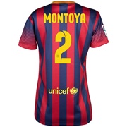 Barcelona Home Shirt 2013/14 - Womens with Montoya 2 printing