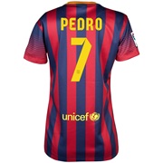 Barcelona Home Shirt 2013/14 - Womens with Pedro 7 printing