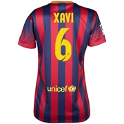 Barcelona Home Shirt 2013/14 - Womens with Xavi 6 printing