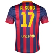 Barcelona Home Shirt 2013/14 with A.Song 17 printing