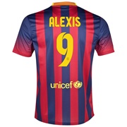 Barcelona Home Shirt 2013/14 with Alexis 9 printing