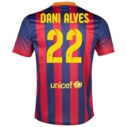 Barcelona Home Shirt 2013/14 with Dani Alves 22 printing