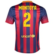 Barcelona Home Shirt 2013/14 with Montoya 2 printing