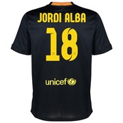 Barcelona Third Shirt 2013/14 - Kids with Jordi Alba 18 printing