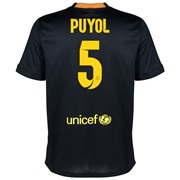 Barcelona Third Shirt 2013/14 - Kids with Puyol 5 printing