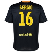 Barcelona Third Shirt 2013/14 - Kids with Sergio 16 printing