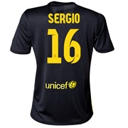 Barcelona Third Shirt 2013/14 - Womens with Sergio 16 printing