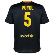 Barcelona Third Shirt 2013/14 with Puyol 5 printing