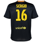 Barcelona Third Shirt 2013/14 with Sergio 16 printing