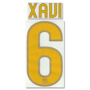 Xavi  6 08-10 Barcelona Home Official Name and Number Transfer