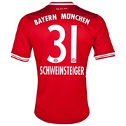 Bayern Munich Home Shirt 2013/14 with Schweinsteiger 31 printing