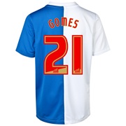 Blackburn Rovers Home Shirt 2013/14 - Kids with Gomes 21 printing