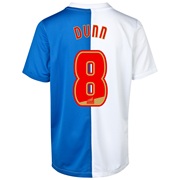 Blackburn Rovers Home Shirt 2013/14 with Dunn 8 printing