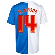 Blackburn Rovers Home Shirt 2013/14 with M.Olsson 14 printing