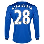 Chelsea Home Shirt 2013/14 - Long Sleeve - Kids with Azpilicueta 28 printing