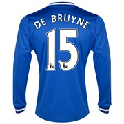 Chelsea Home Shirt 2013/14 - Long Sleeve - Kids with De Bruyne 15 printing